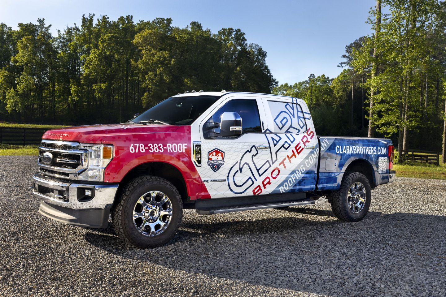 Clark Brothers Roofing & Exterior team truck